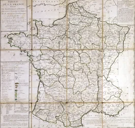 Carte de la France divisée en provinces